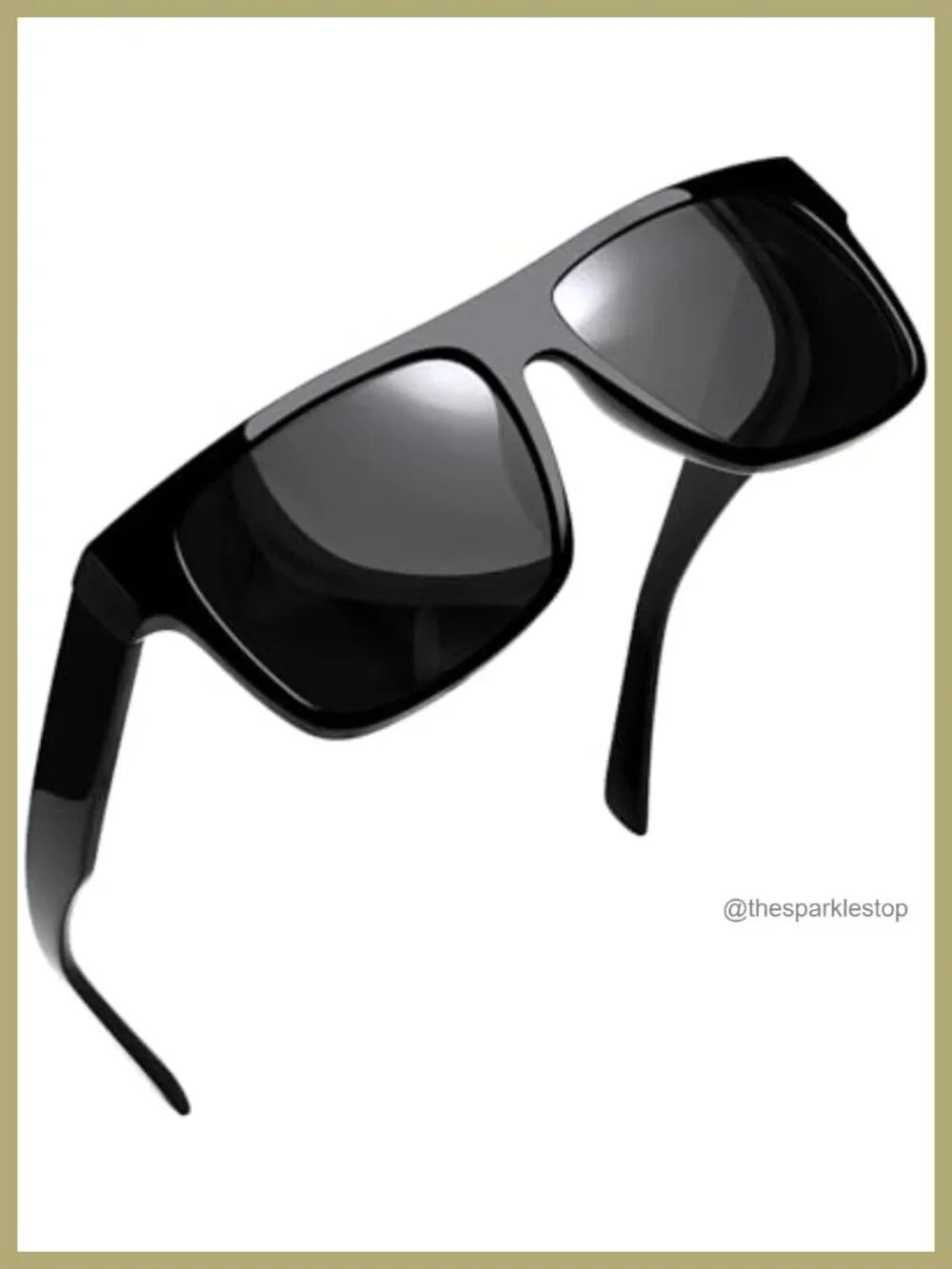 Flat Top Square Polarized Sunglasses UV400 Protection Acetate Men Women